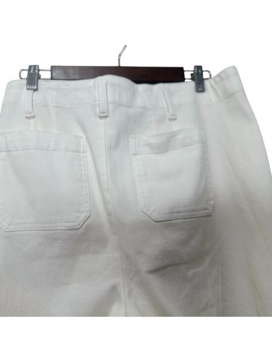 Talbot Wide Leg Trousers Jean Womens 16W White Relaxed High Rise Stretch Preppy - Picture 8 of 14